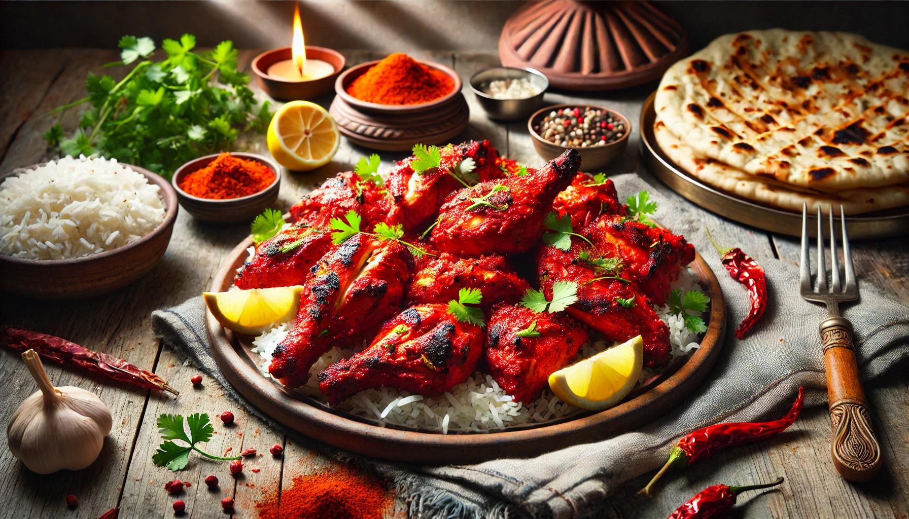 Pui tandoori la gratar