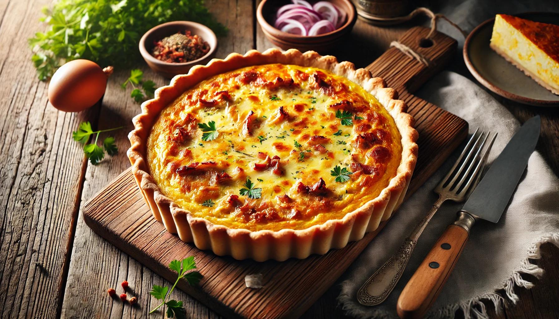 Quiche cu legume si branza