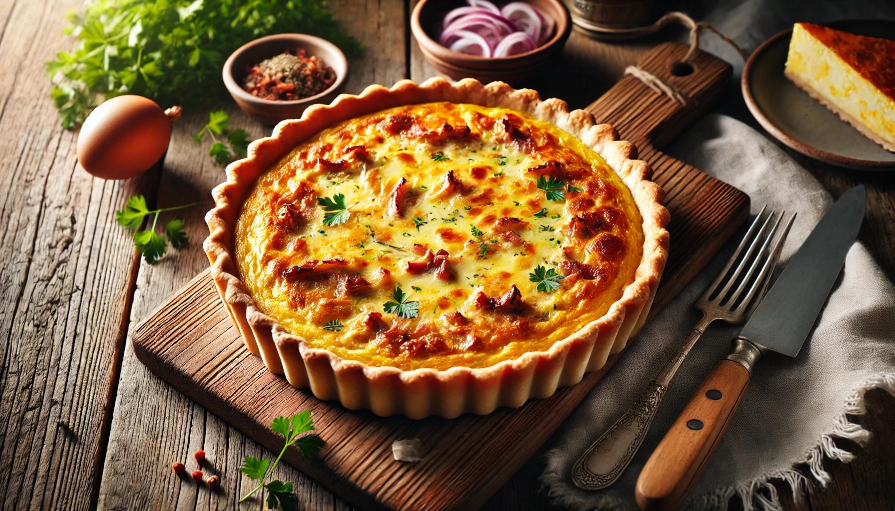 Quiche cu legume și brânză