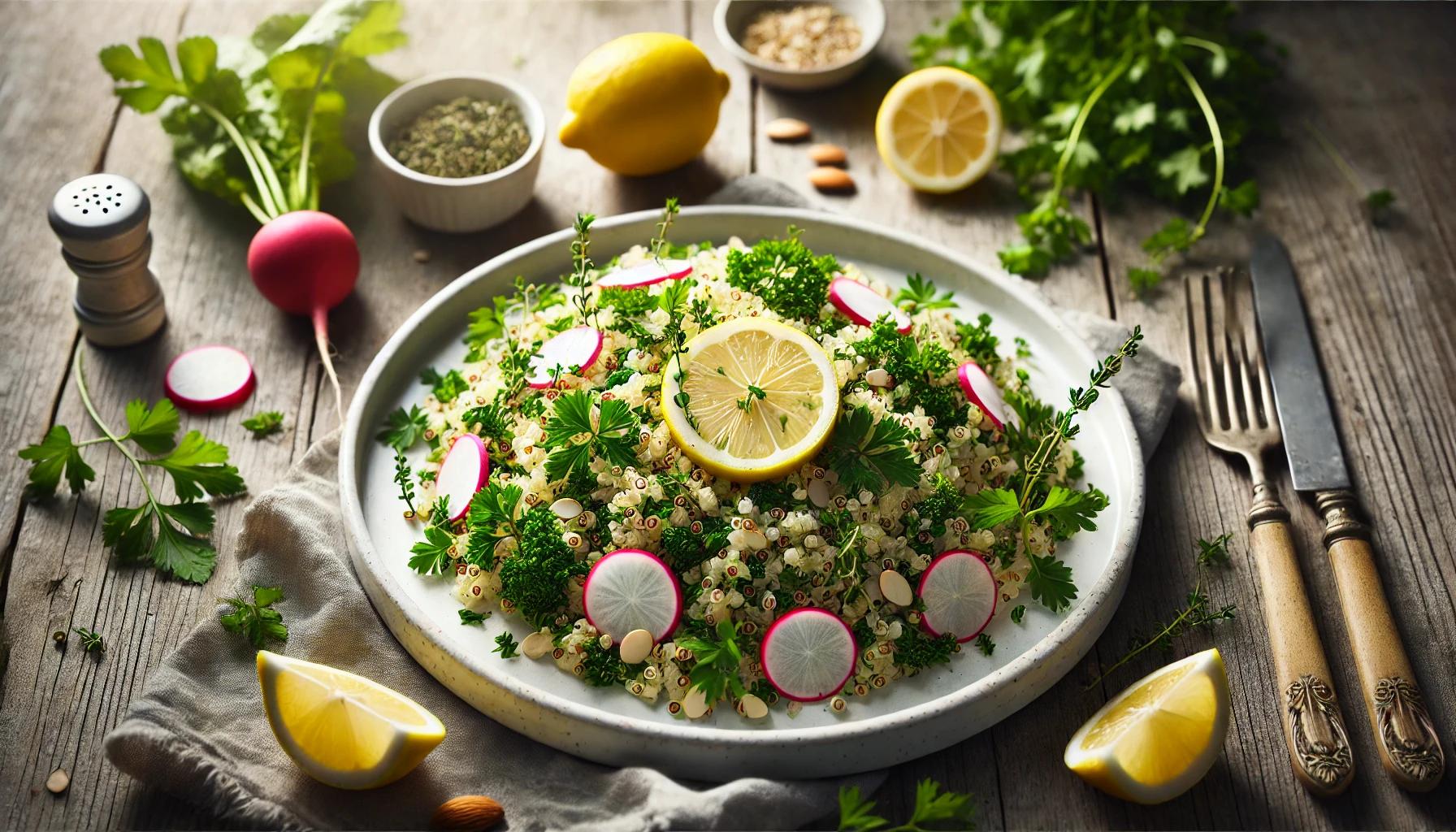 Quinoa cu lamaie si ierburi aromate - garnitura perfecta