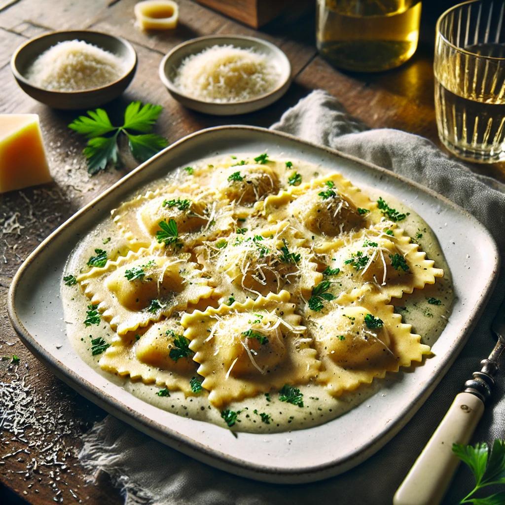 Ravioli cu sos de vin alb - experienta culinara de neuitat