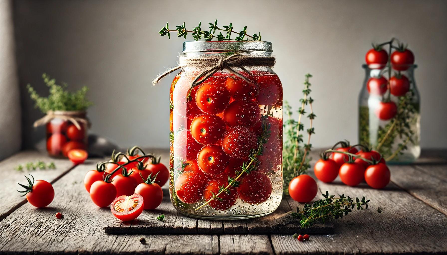 Rosii cherry la borcan pentru iarna