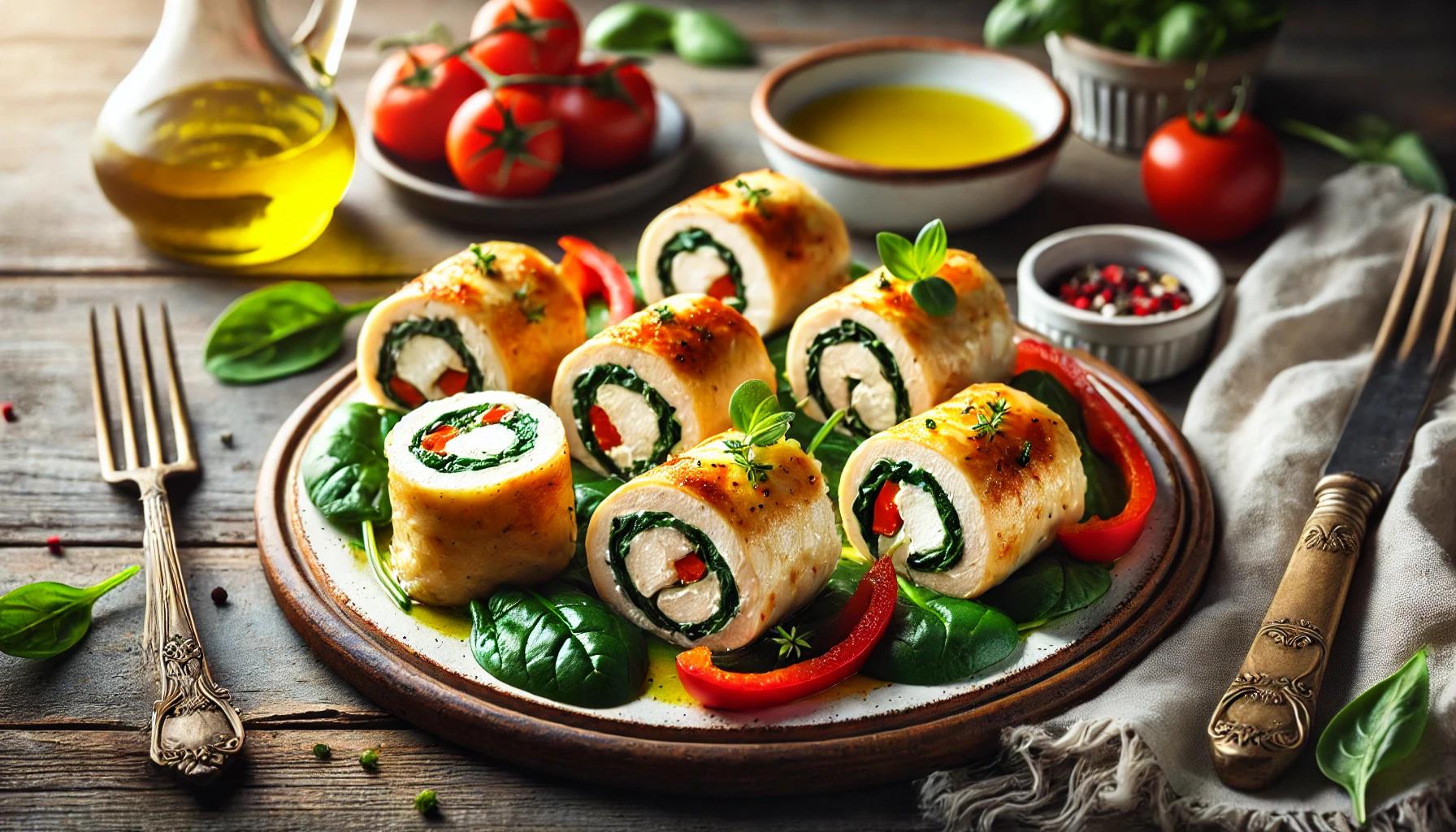 Rulouri din piept de pui - aperitive delicioase