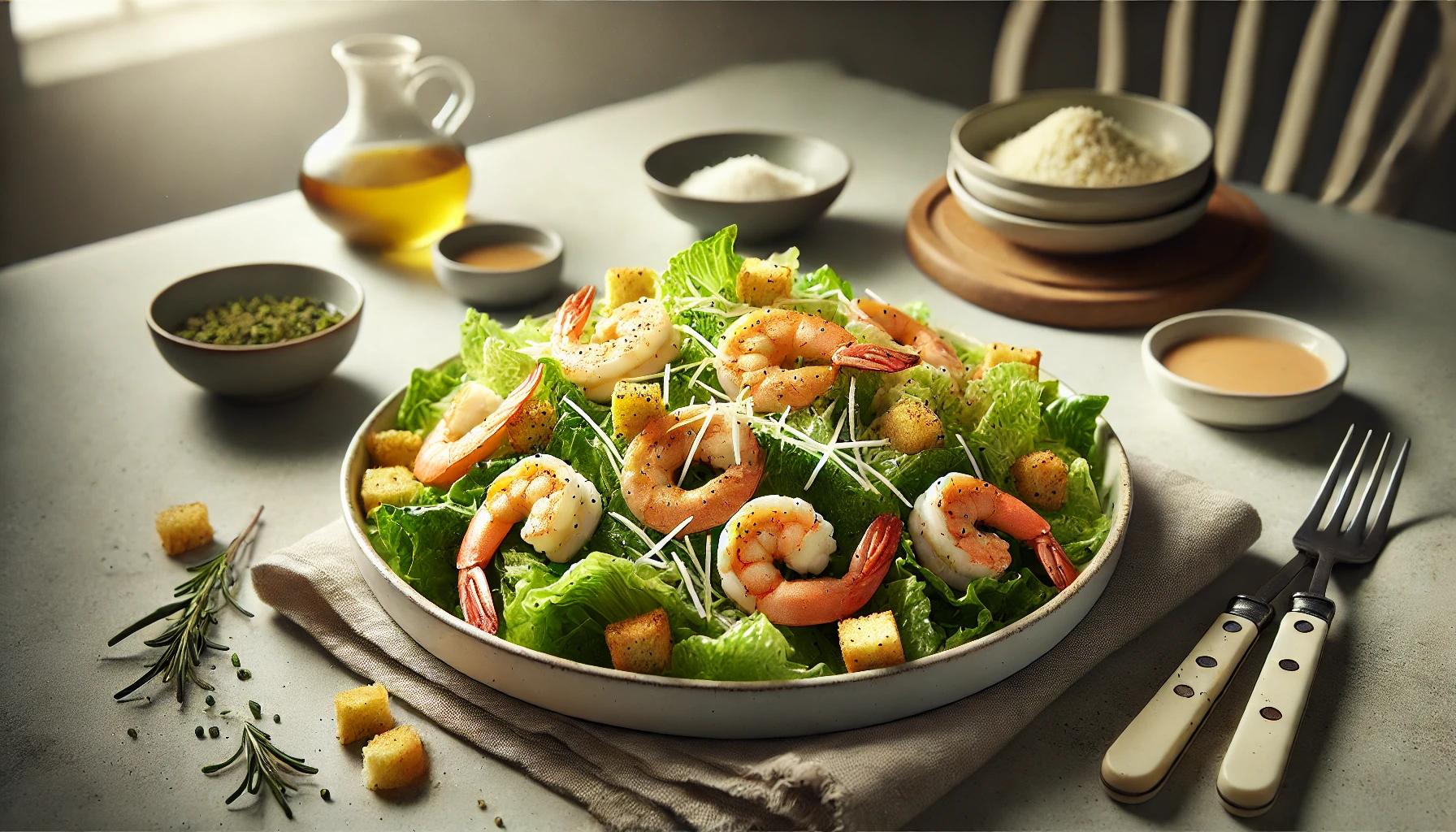 Salata Caesar cu creveti - reteta usoara si delicioasa