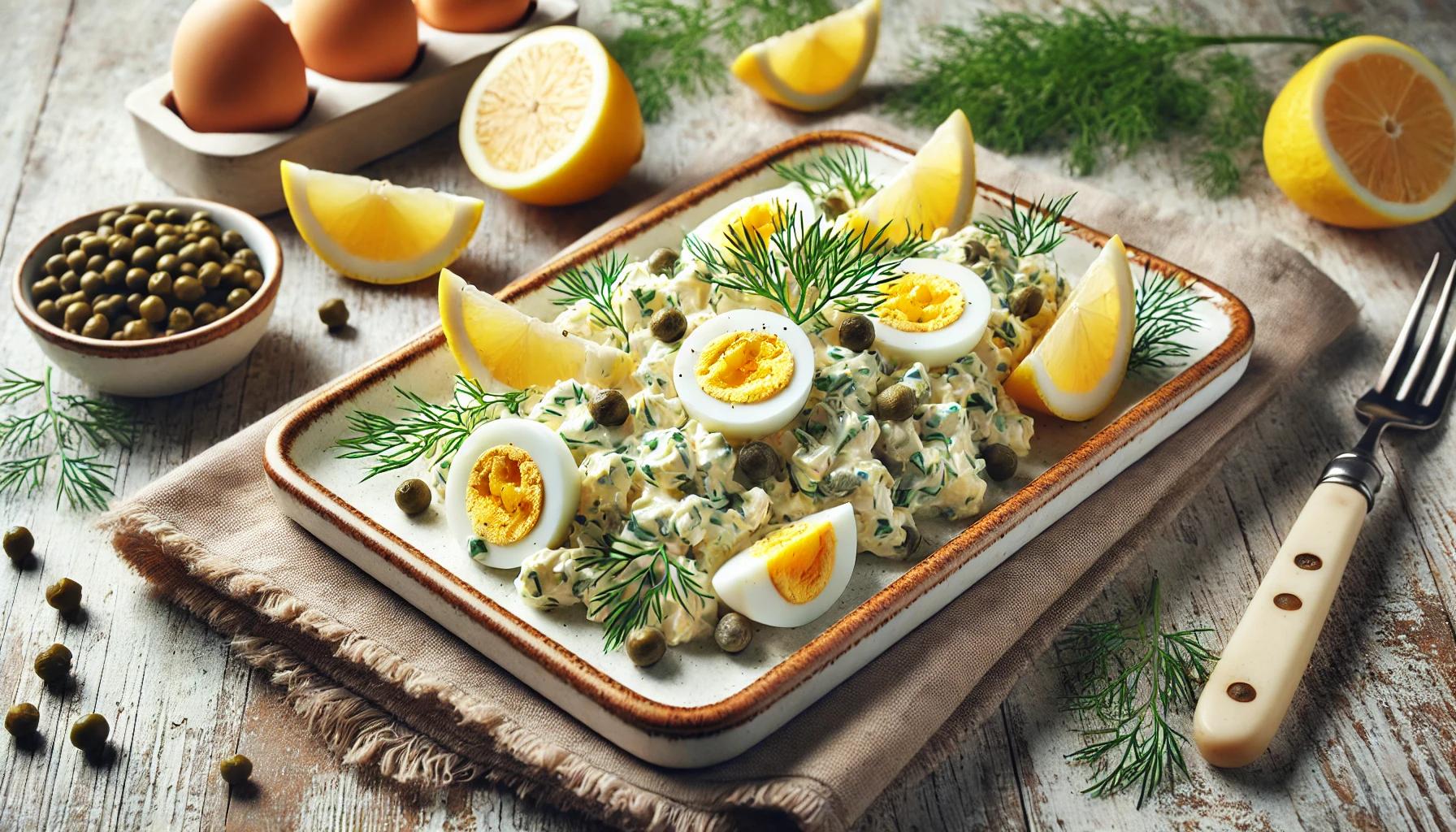 Salata de oua cu capere si lamaie - reteta rapida