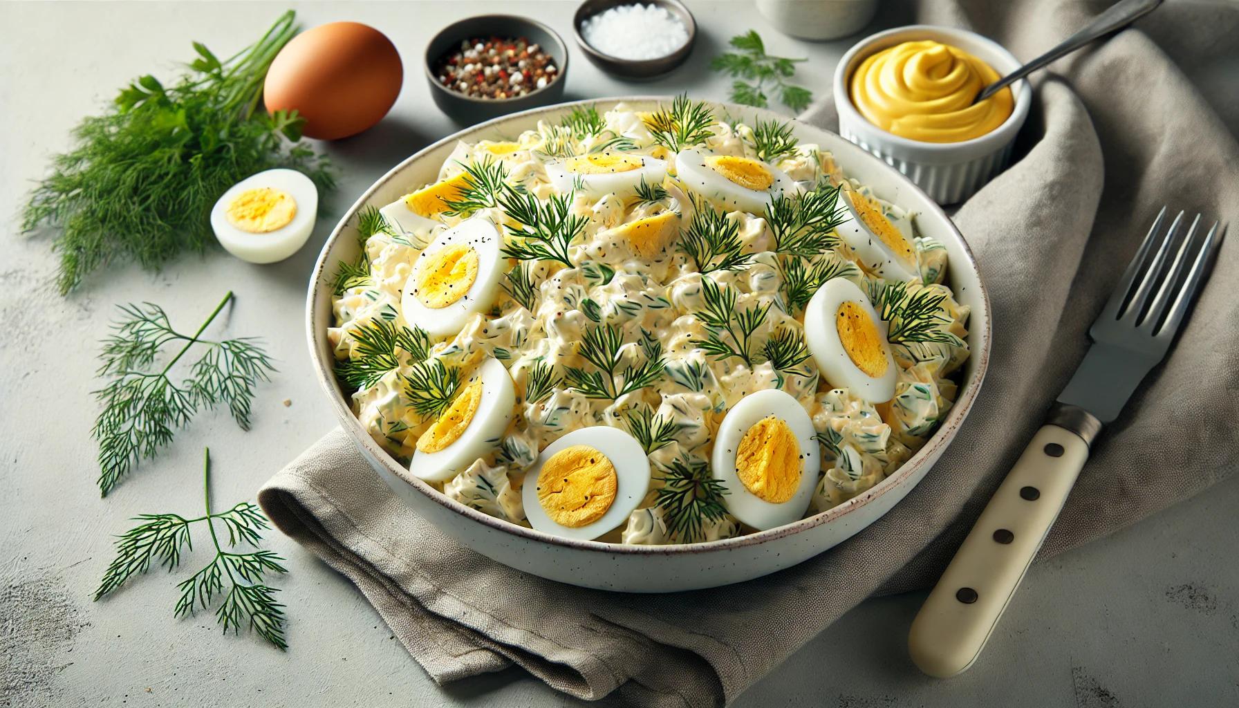 Salata de oua fierte - Reteta simpla si plina de savoare
