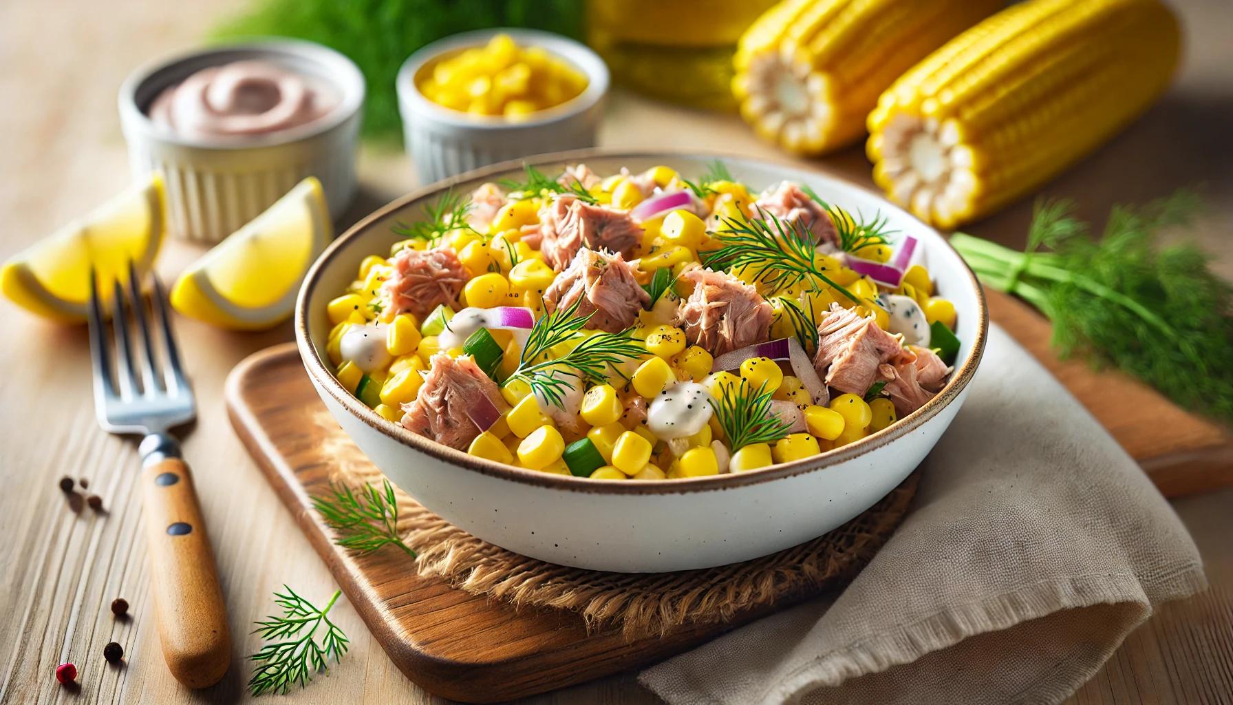 Salata de ton cu porumb - reteta rapida si delicioasa