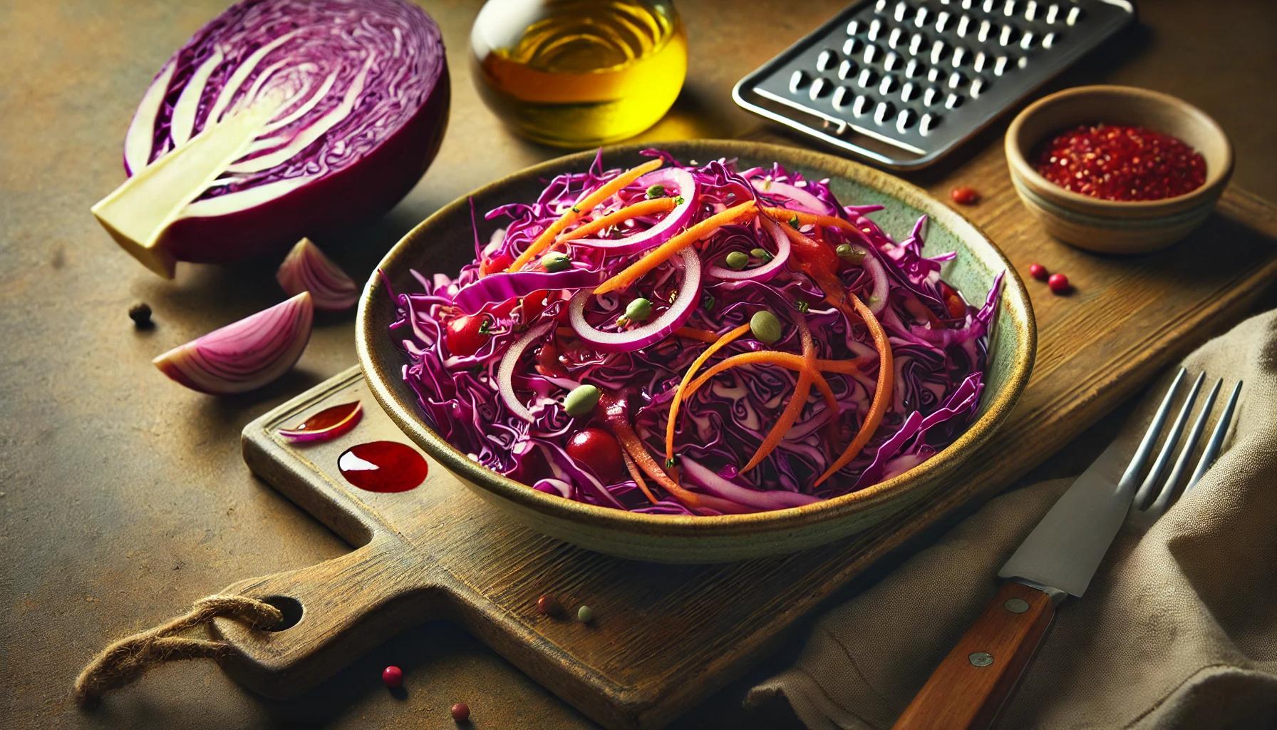 Salata de varza rosie - explozie de culoare si gust sanatos