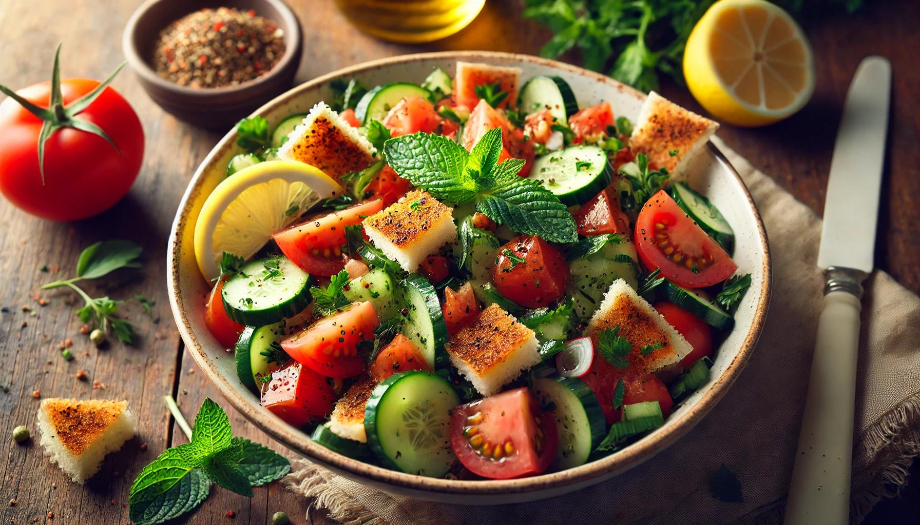 Salata Fattoush - reteta originala de salata libaneza