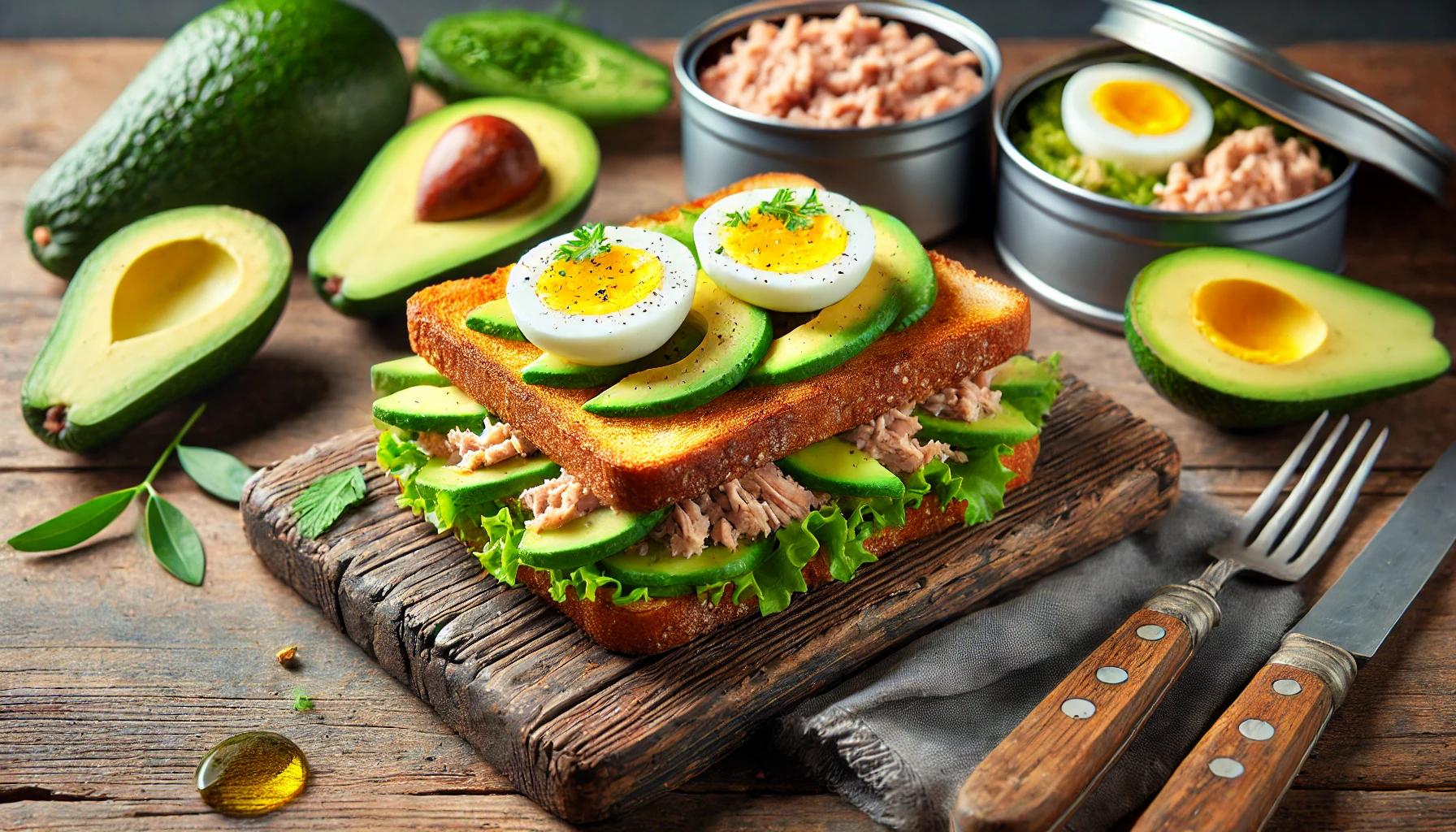 Sandvis cu avocado, ton si ou fiert - rapid si sanatos