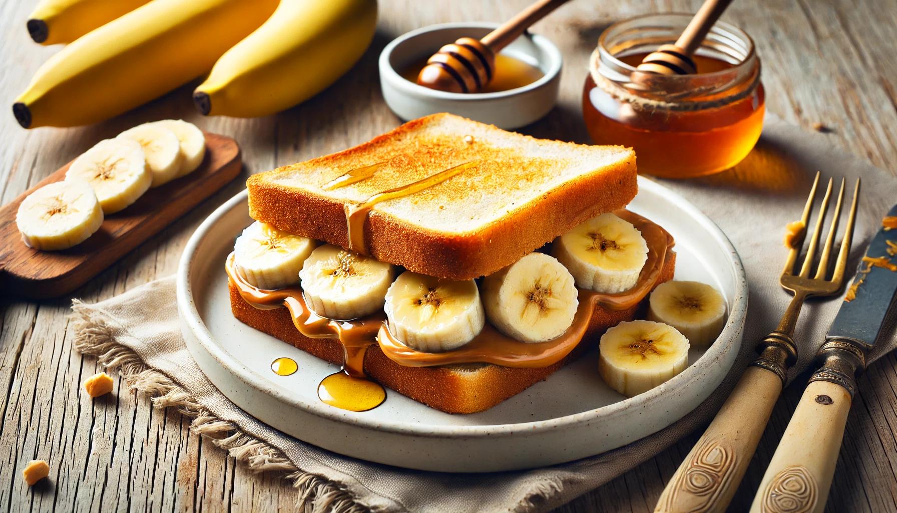 Sandvis cu Unt de Arahide si Banane - Reteta Rapida