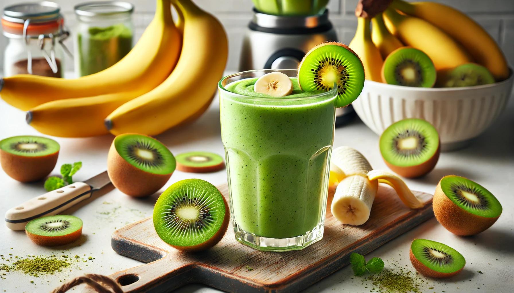 Smoothie cu Kiwi si Banane - Reteta Delicioasa