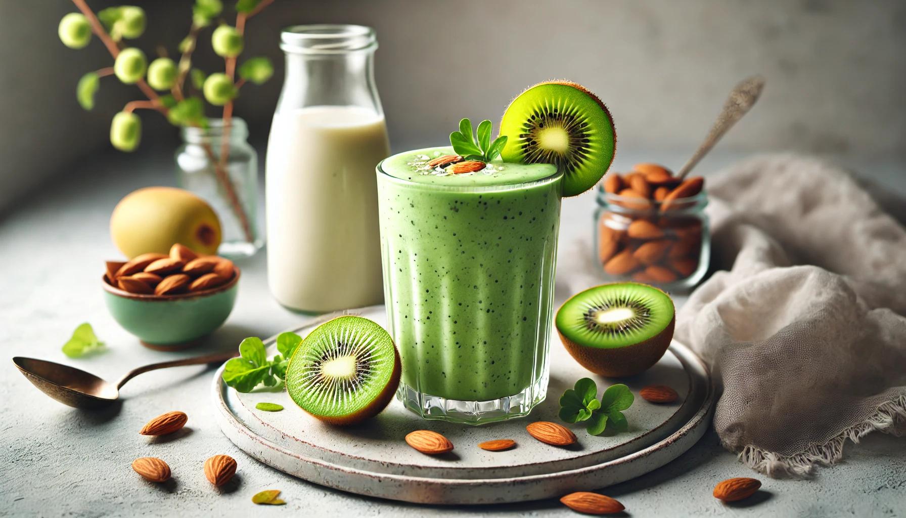 Smoothie cu kiwi si migdale - Energie pentru intreaga zi