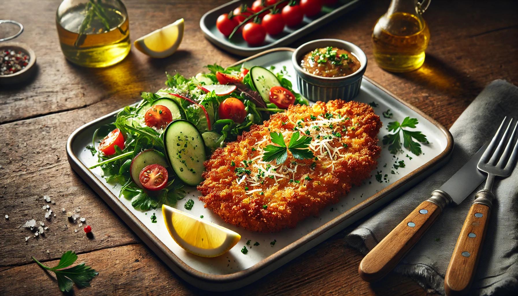 Snitel din piept de pui cu parmezan - Reteta delicioasa