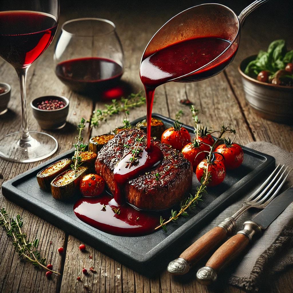 Sos de vin rosu - Secretul unei mese rafinate