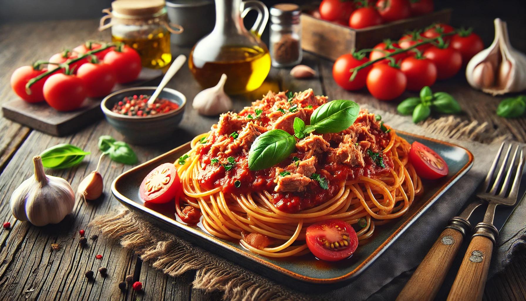 Spaghete bolognese cu ton - reteta usor de facut