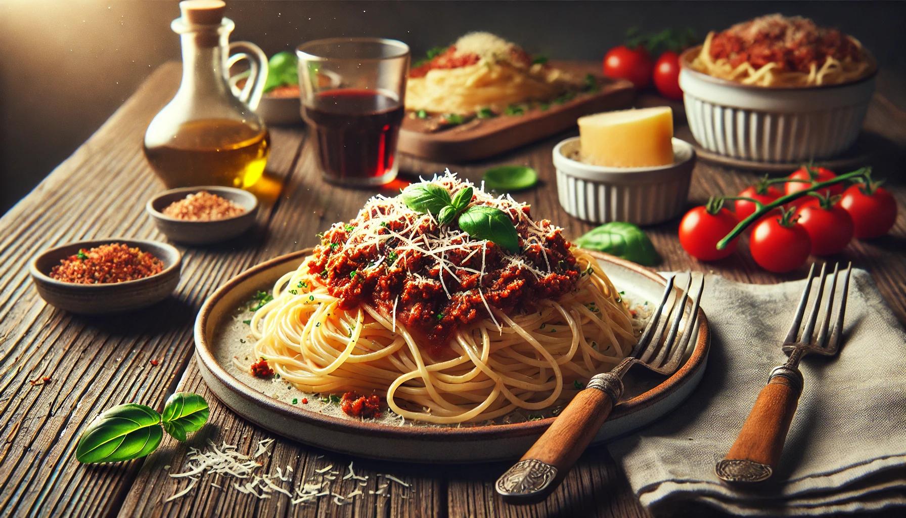 Spaghete cu carne tocata italiana