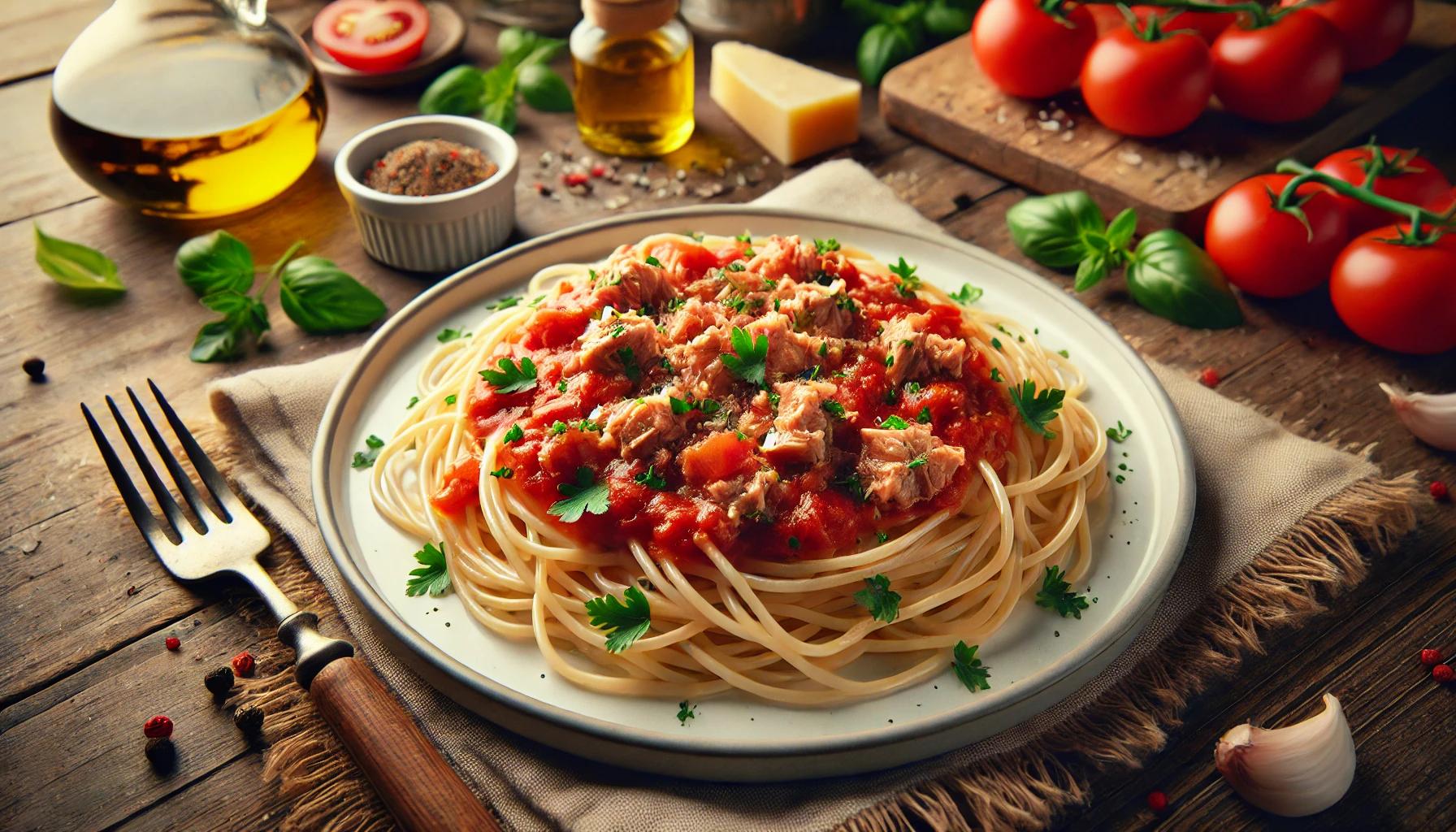 Spaghete cu Sos de Ton - Reteta Simpla si Sanatoasa