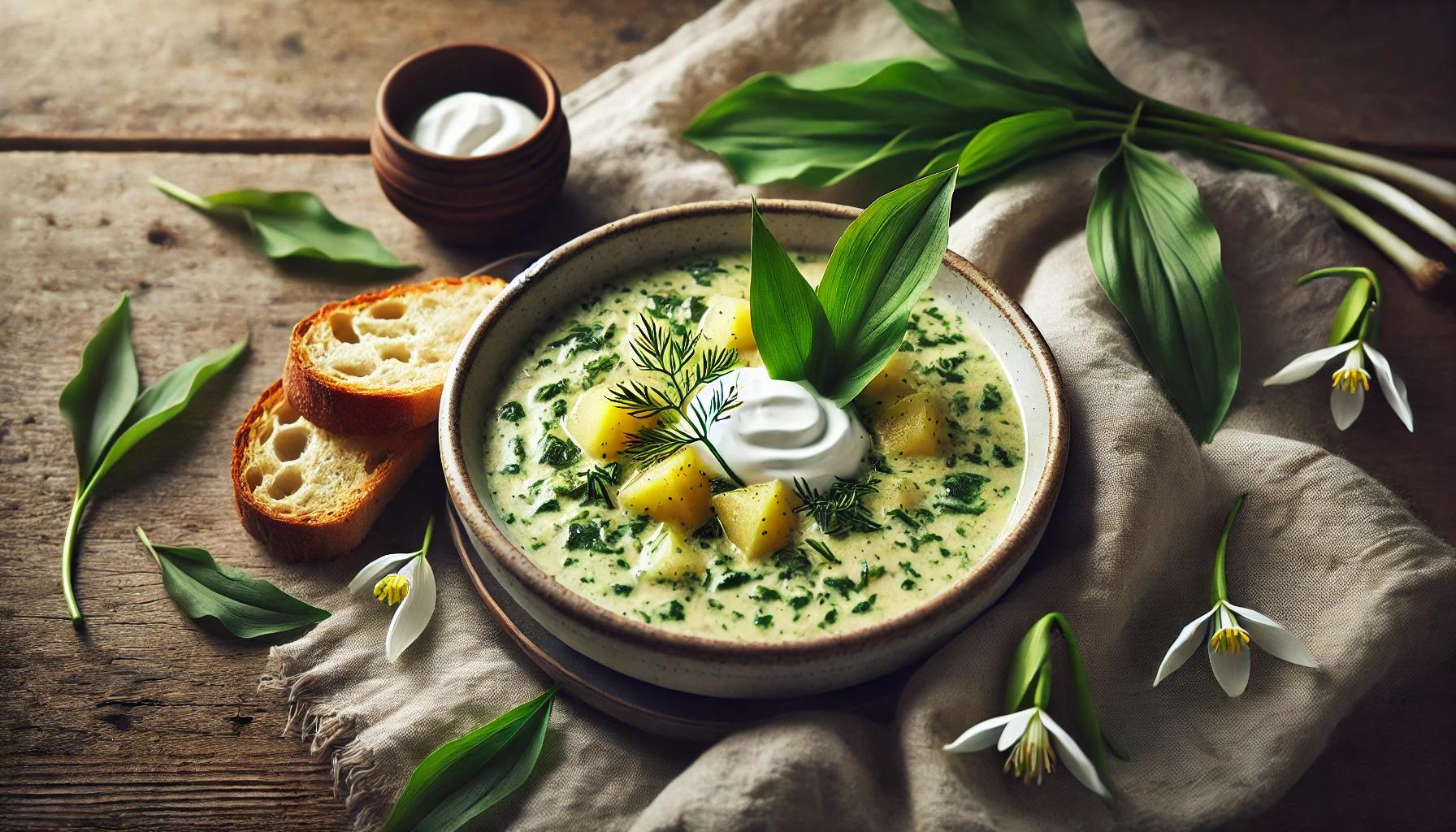 Supa crema de leurda si cartofi - Reteta cremoasa si aromata
