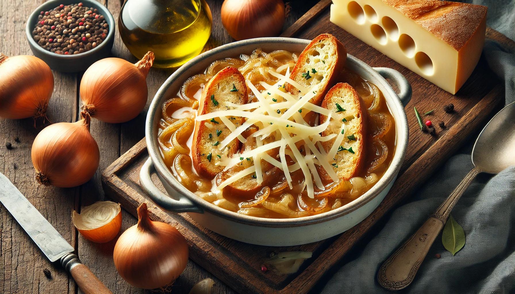 Supa de ceapa frantuzeasca
