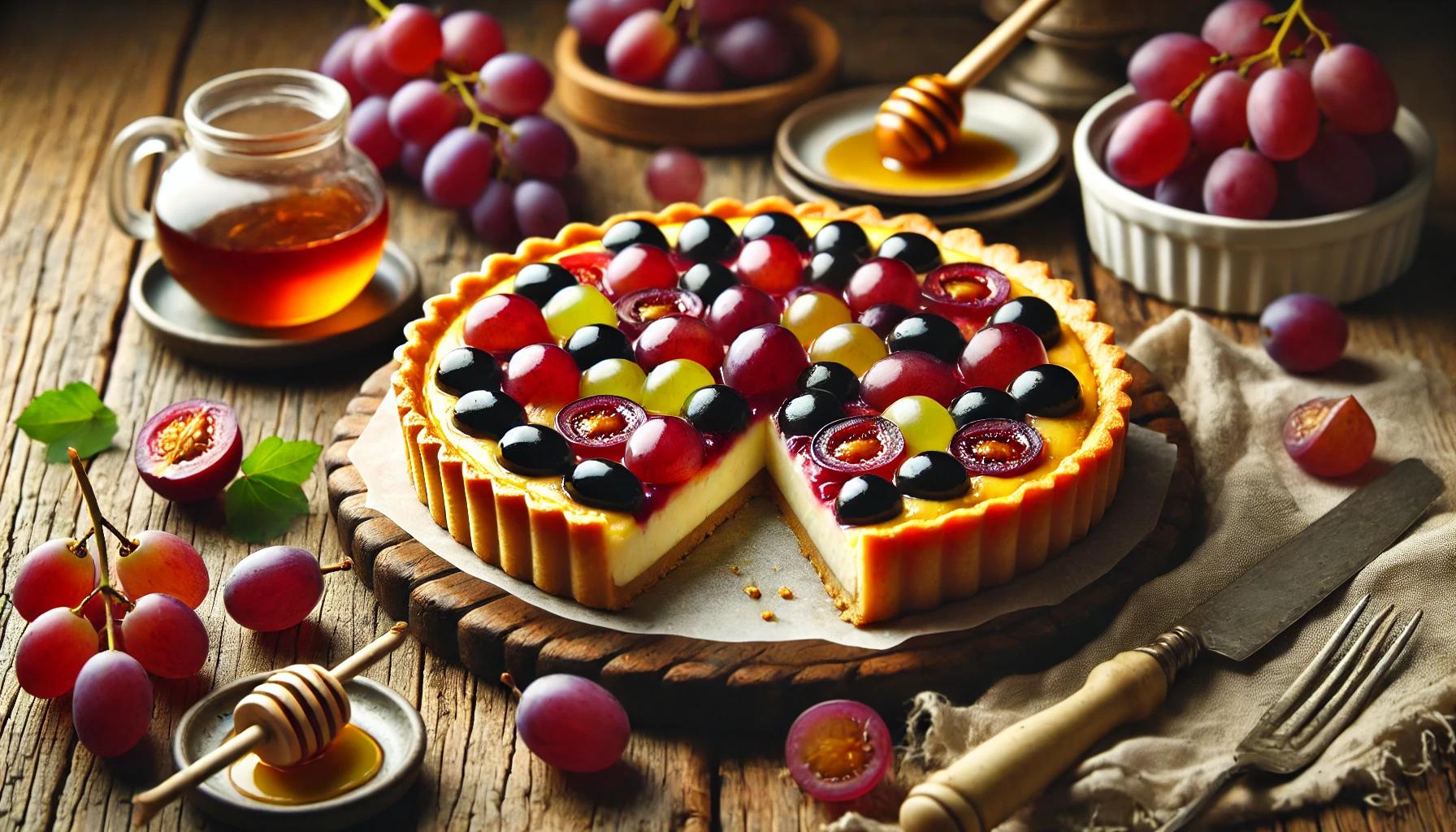 Tarta cu struguri si branza - combinatie delicioasa