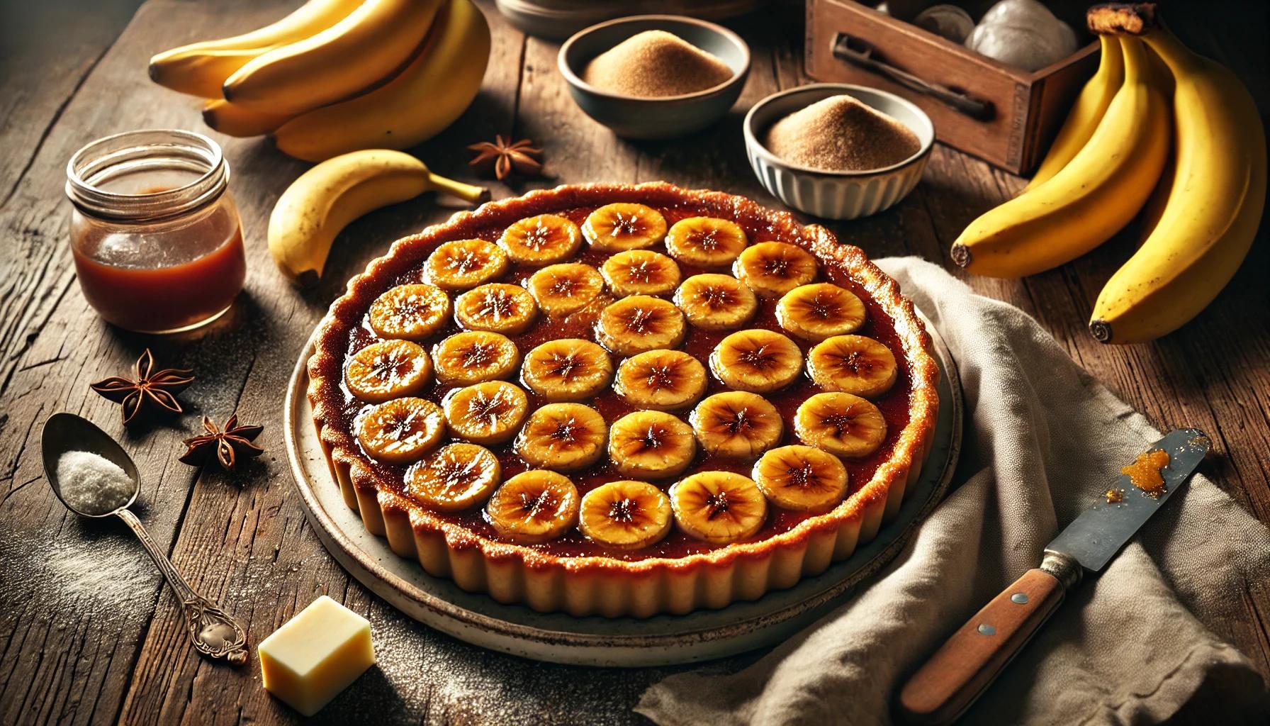 Tarta Tatin cu banane si caramel - desert special