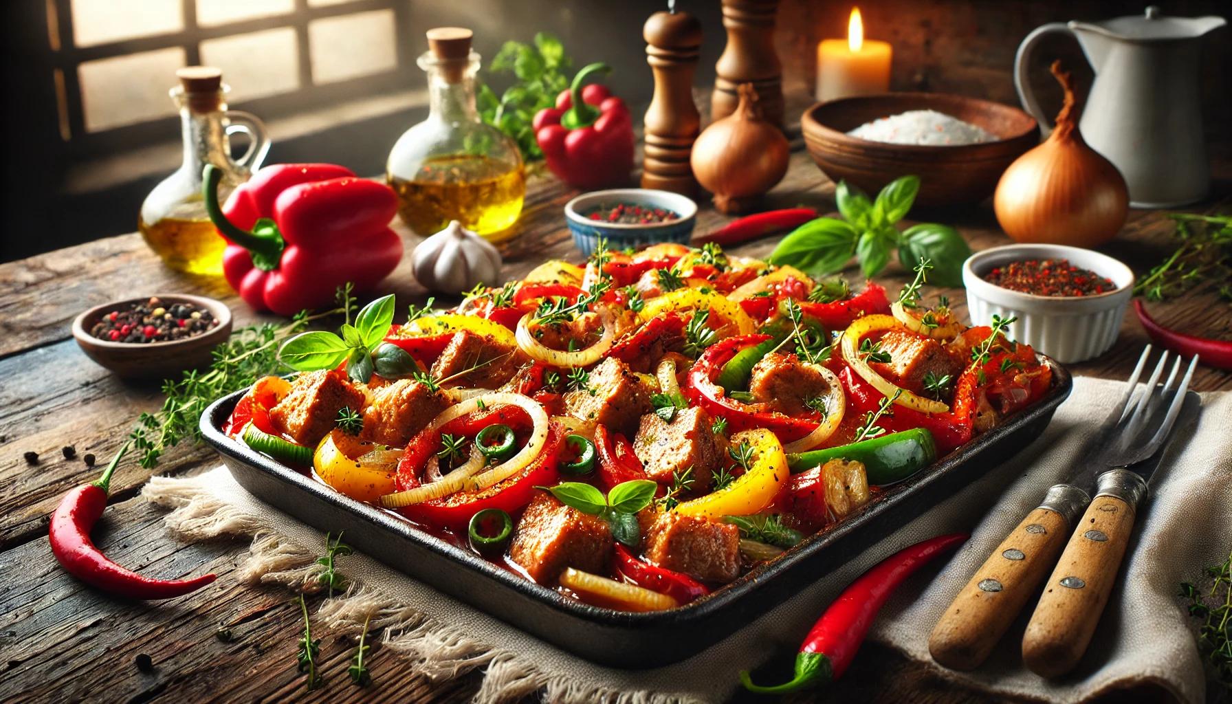 Tigaie picanta de porc cu legume - explozie de arome