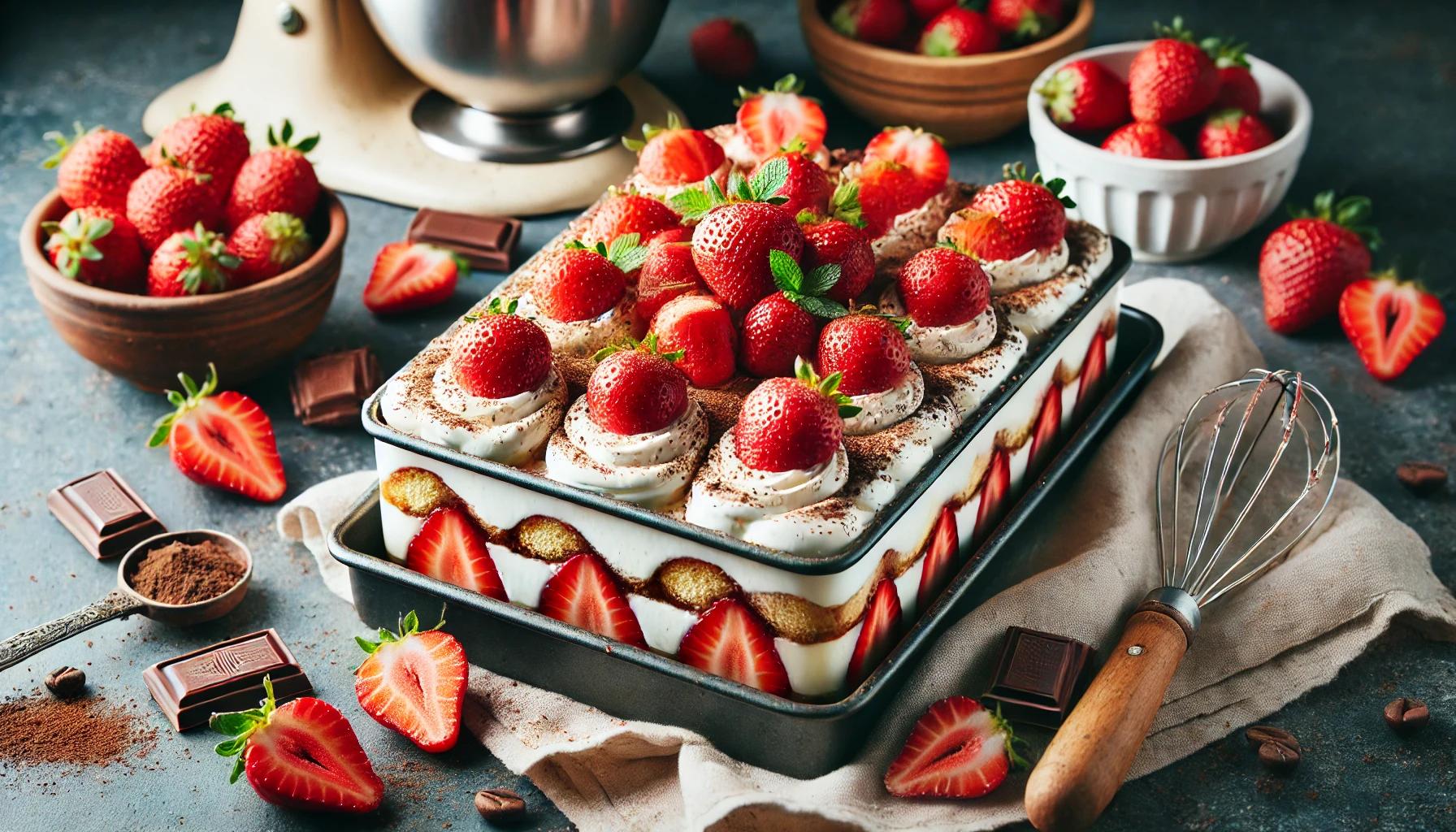 Tiramisu cu Capsuni - Desert Italian de Vara