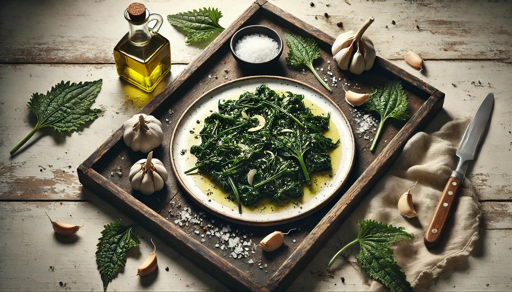 Urzici la tigaie (sote) cu usturoi - Reteta rapida si delicioasa