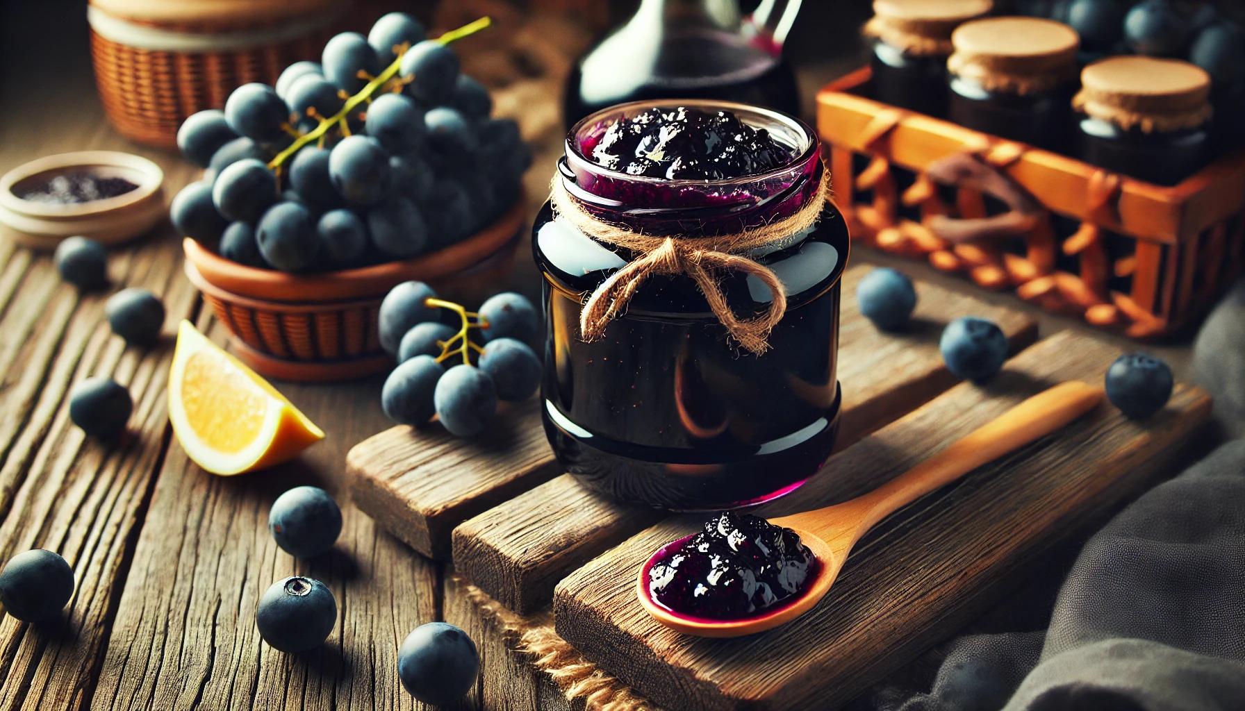 Dulceata de struguri negri - reteta cu 3 ingrediente gata in 30 de minute