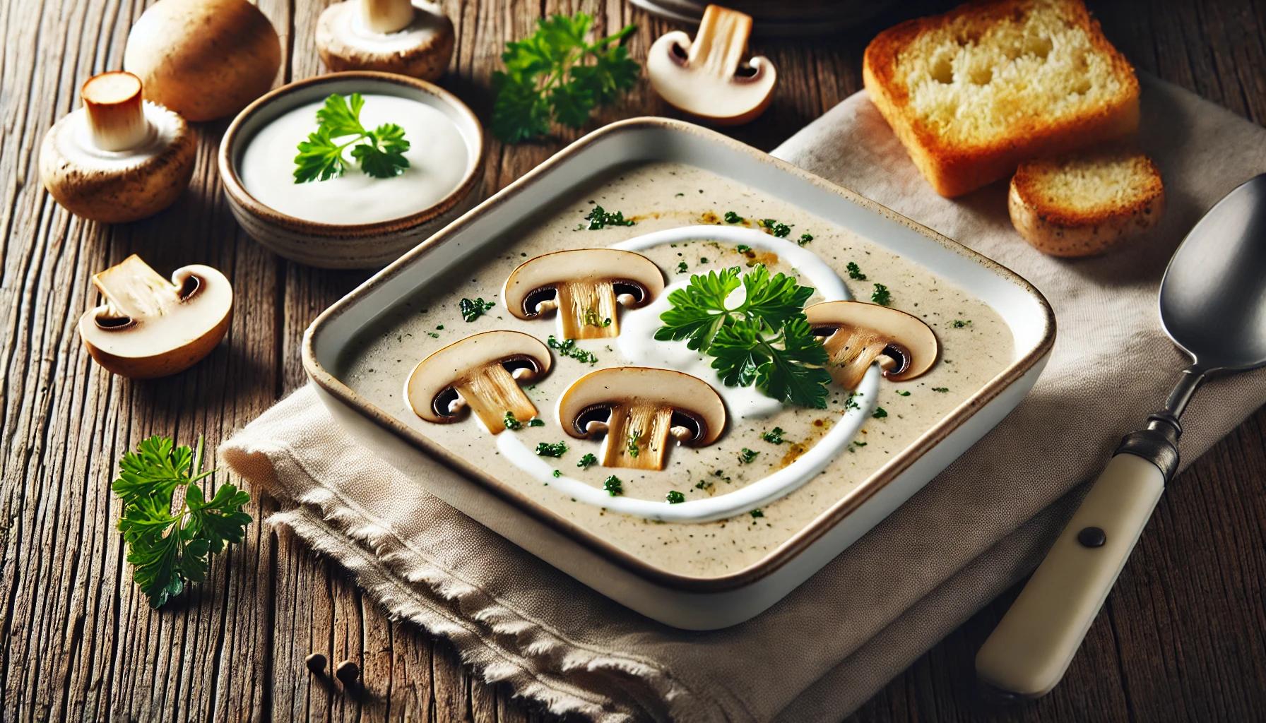 Supa crema de ciuperci - reteta cremoasa